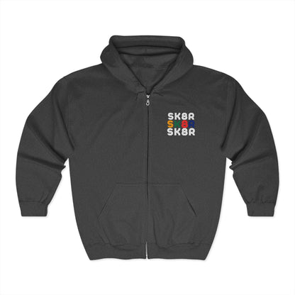 Retro Skater Unisex Zip Hooded Sweatshirt
