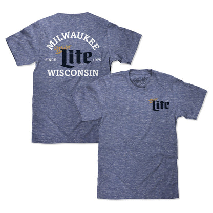 Miller Lite Milwaukee Wisconsin T-Shirt - Blue