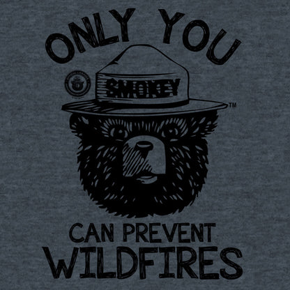 Smokey Bear Only You Can Prevent Wildfires T-Shirt - Indigo