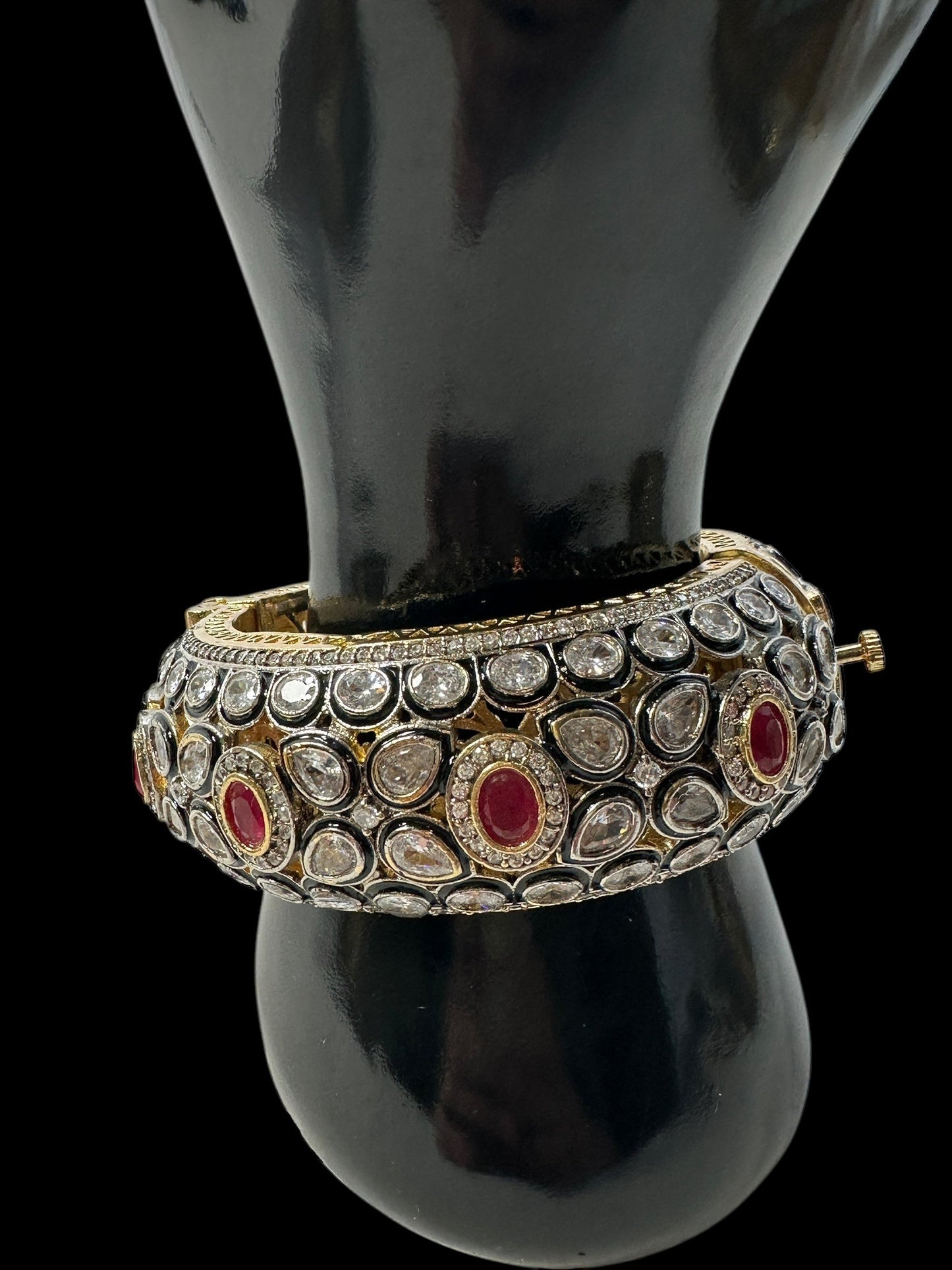 B400 High quality Victorian finish Polki bracelet  - one size ( READY TO SHIP )