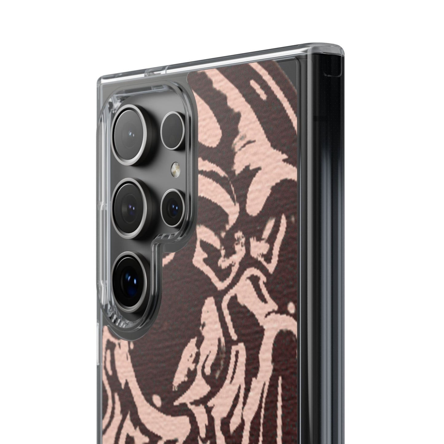 Gothic Abstract Skull Clear Phone Case