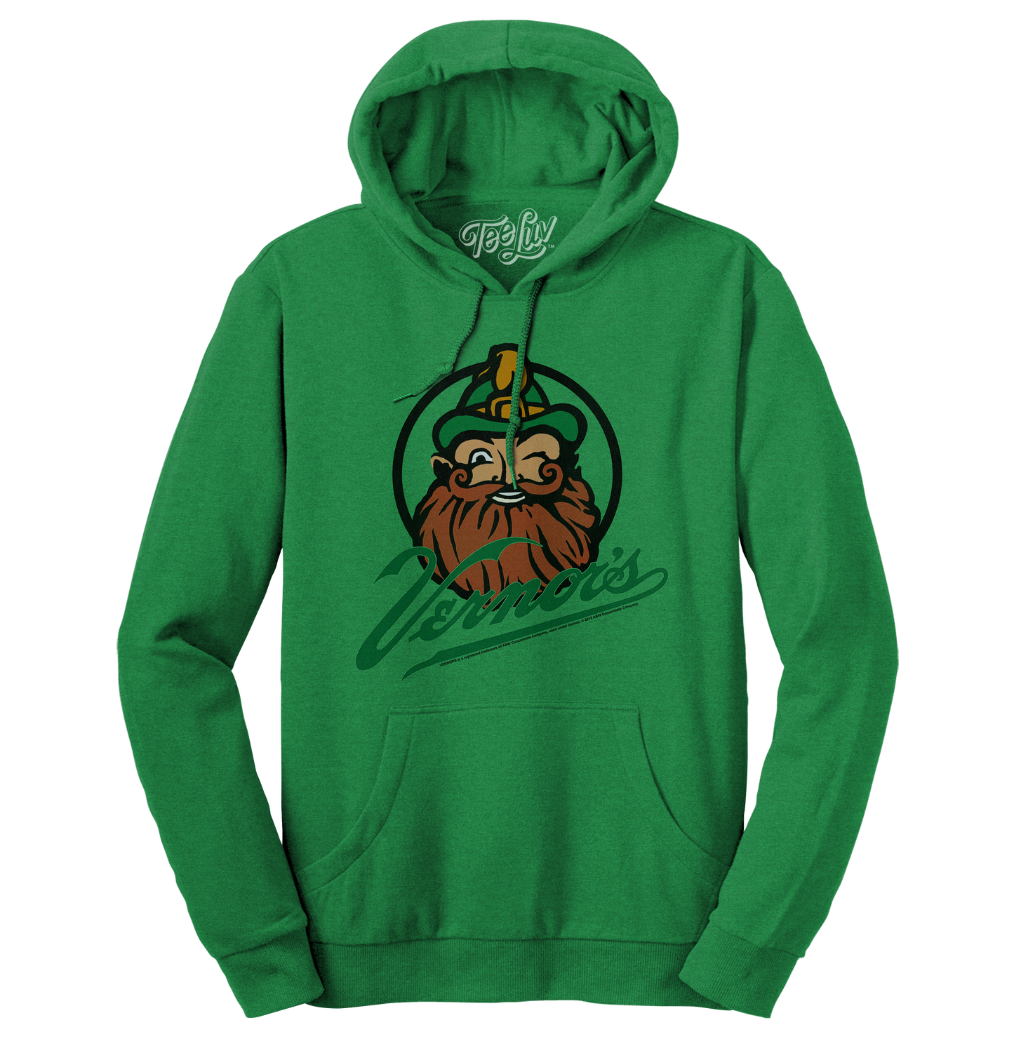 Vernor's Ginger Ale Woody Gnome Hooded Sweatshirt - Kelly Green