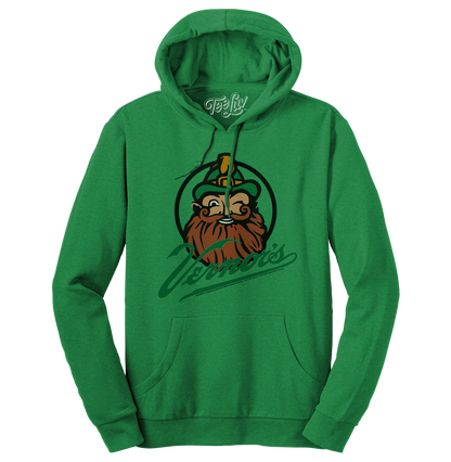 Vernor's Ginger Ale Woody Gnome Hooded Sweatshirt - Kelly Green