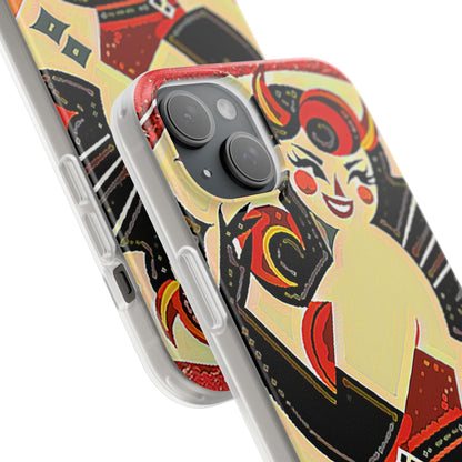 Red & Black Female Devil Flexi Phone Case