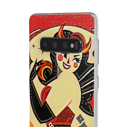 Red & Black Female Devil Flexi Phone Case