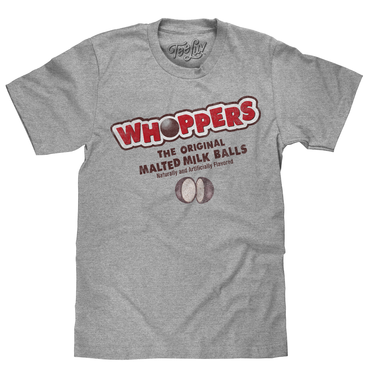 Whoppers The Original Malted Milk Ball T-Shirt - Athletic Heather