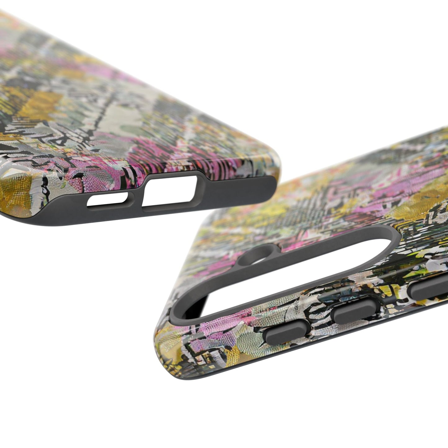 Purple Plaid Floral Artistic Tough Phone Case