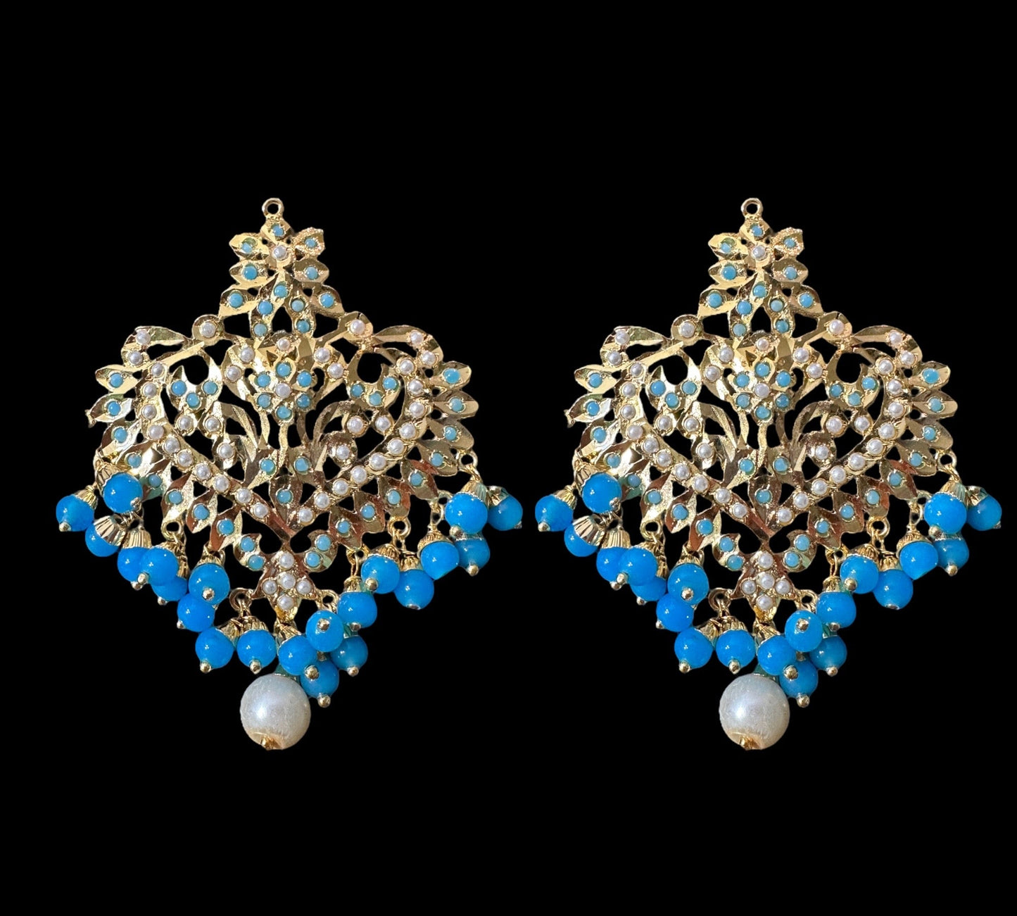 DJET106 Afreen feroza  earrings tika ( SHIPS IN 4 WEEKS )