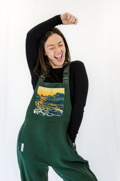 Braided River Fleece Overalls