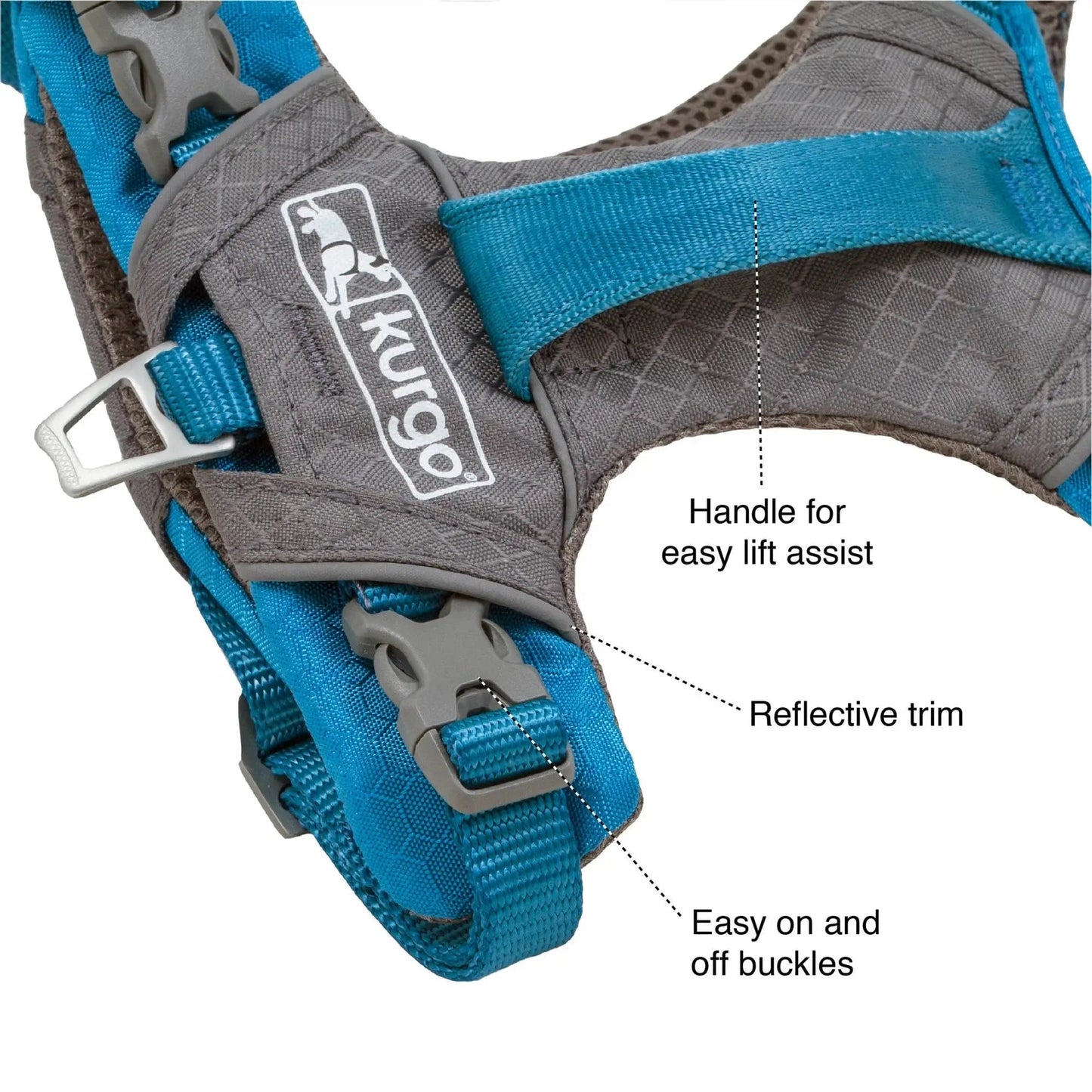 Journey Air Dog Harness, Vest Harnesses for Dogs, Pet Hiking Harness for Running & Walking, Reflective, Padded, Includes Control Handle, No Pull Front Clip (Orange, Small)