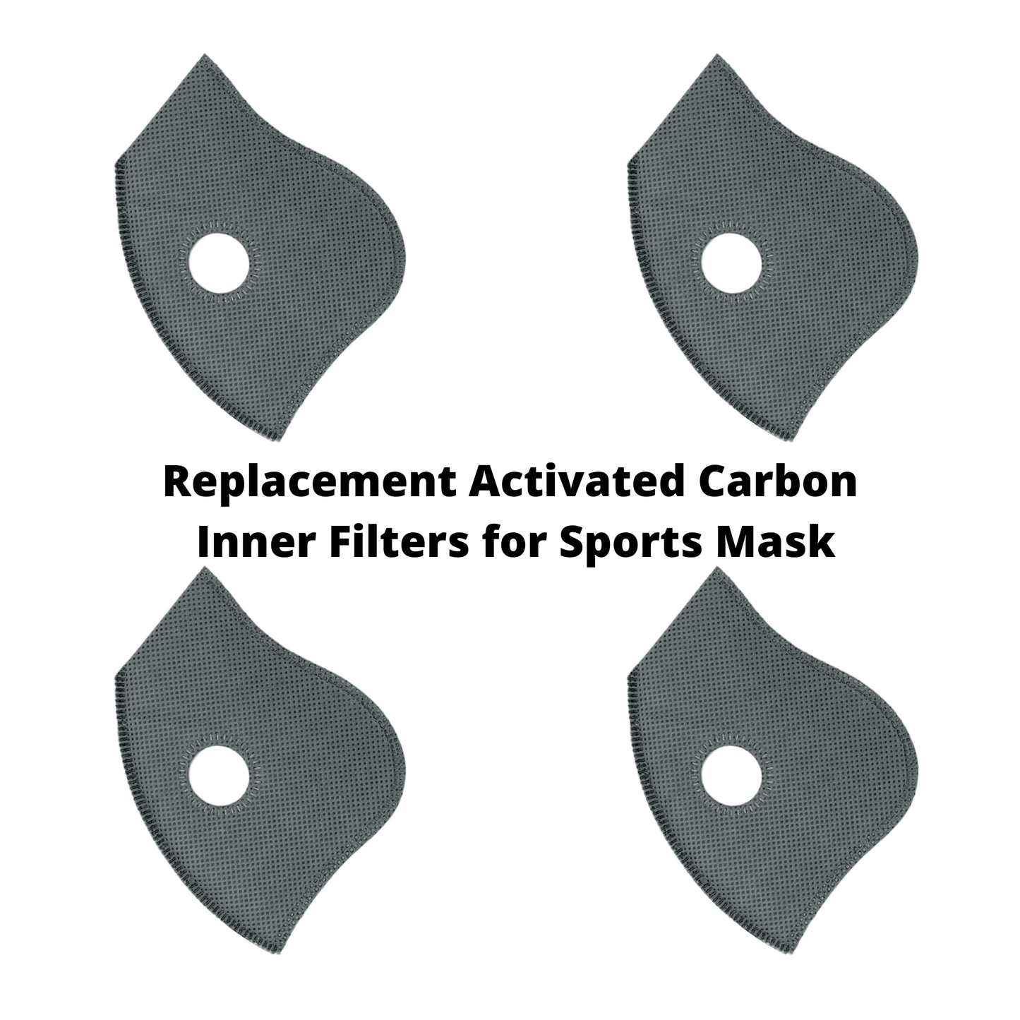 Replacement Activated Carbon Inner Filters for Sports Mask - Set of 4