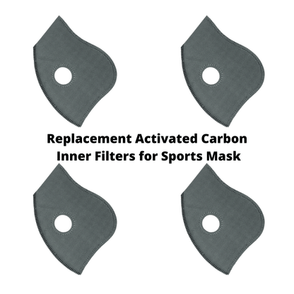 Replacement Activated Carbon Inner Filters for Sports Mask - Set of 4