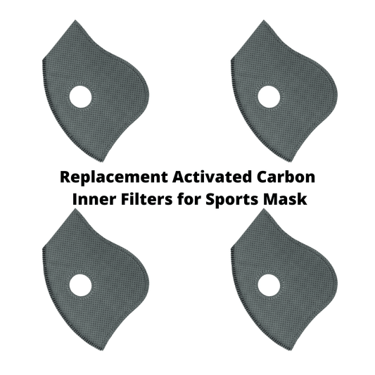 Replacement Activated Carbon Inner Filters for Sports Mask - Set of 4