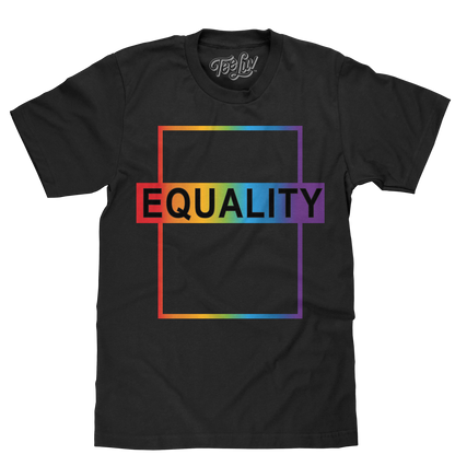 Equality Rainbow T-Shirt - Black