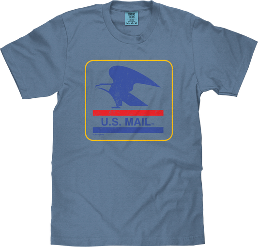 Tee Luv x Comfort Colors USPS U.S. Mail Eagle T-Shirt - Blue Jean