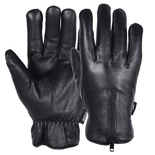 Men's Warm Winter Genuine Leather Driving Gloves