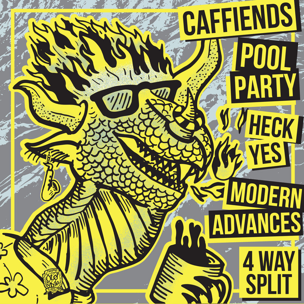 Caffiends / Heck Yes / Modern Advances - 4 Way Split [LP] Vinyl Record