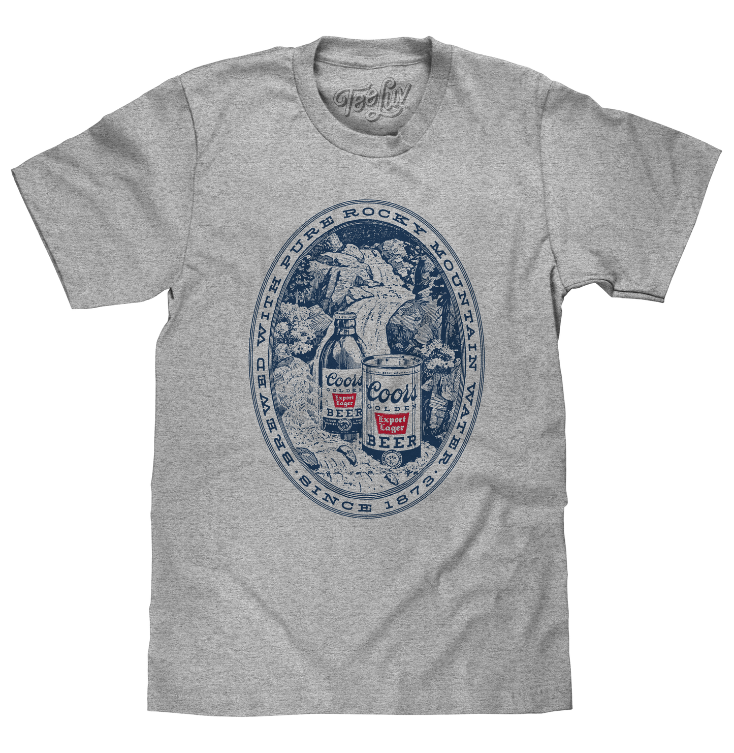 Coors Banquet Rocky Mountain Water T-Shirt- Gray