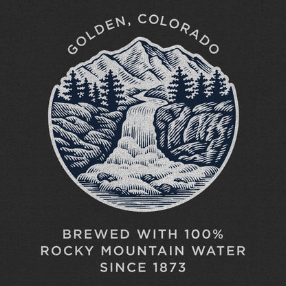 Made in the USA Coors Banquet Golden Colorado Front and Back Beer T-Shirt - Asphalt Gray - Triathlete Store