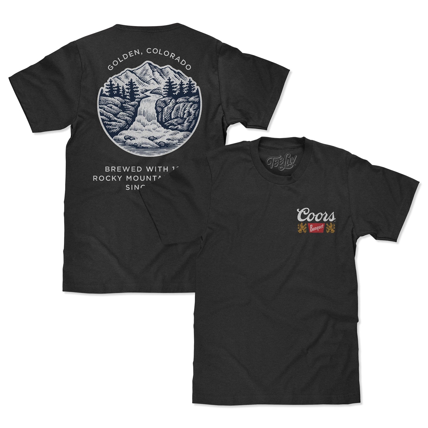 Made in the USA Coors Banquet Golden Colorado Front and Back Beer T-Shirt - Asphalt Gray - Triathlete Store