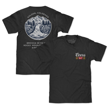 Made in the USA Coors Banquet Golden Colorado Front and Back Beer T-Shirt - Asphalt Gray - Triathlete Store
