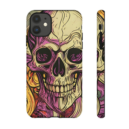 Abstract Purple Skull Tough Phone Case
