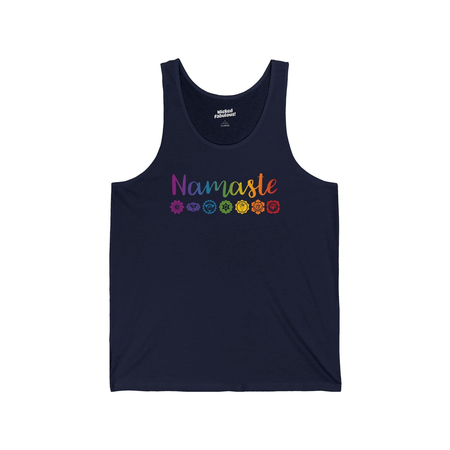 Namaste Chakra Tank Top – Rainbow Energy Alignment Yoga Tank (Unisex Fit)