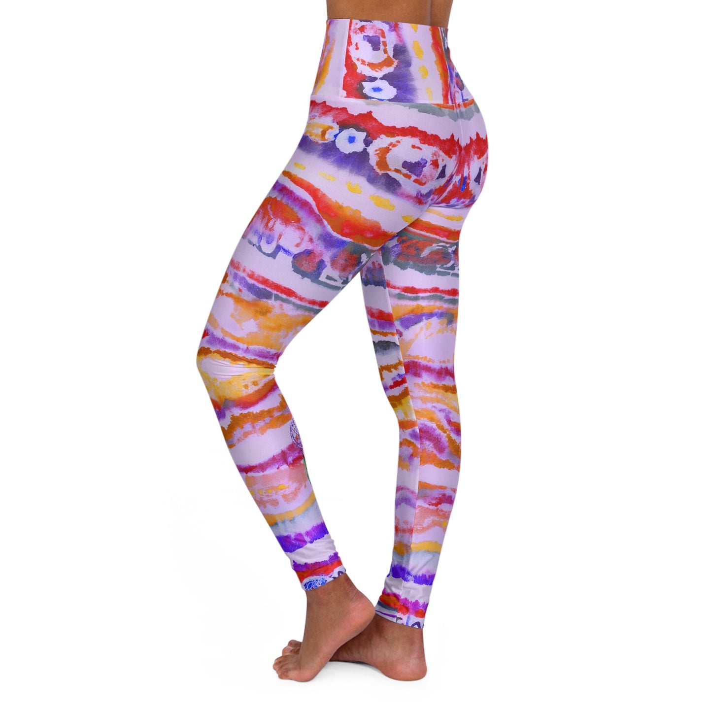 Aborigine Stripes and Stars High Waisted Leggings
