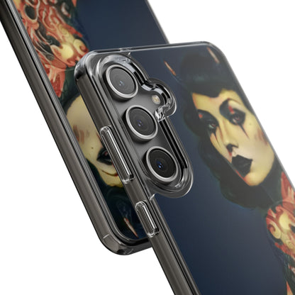 Gothic Devilish Tattooed Beauty Clear Phone Case