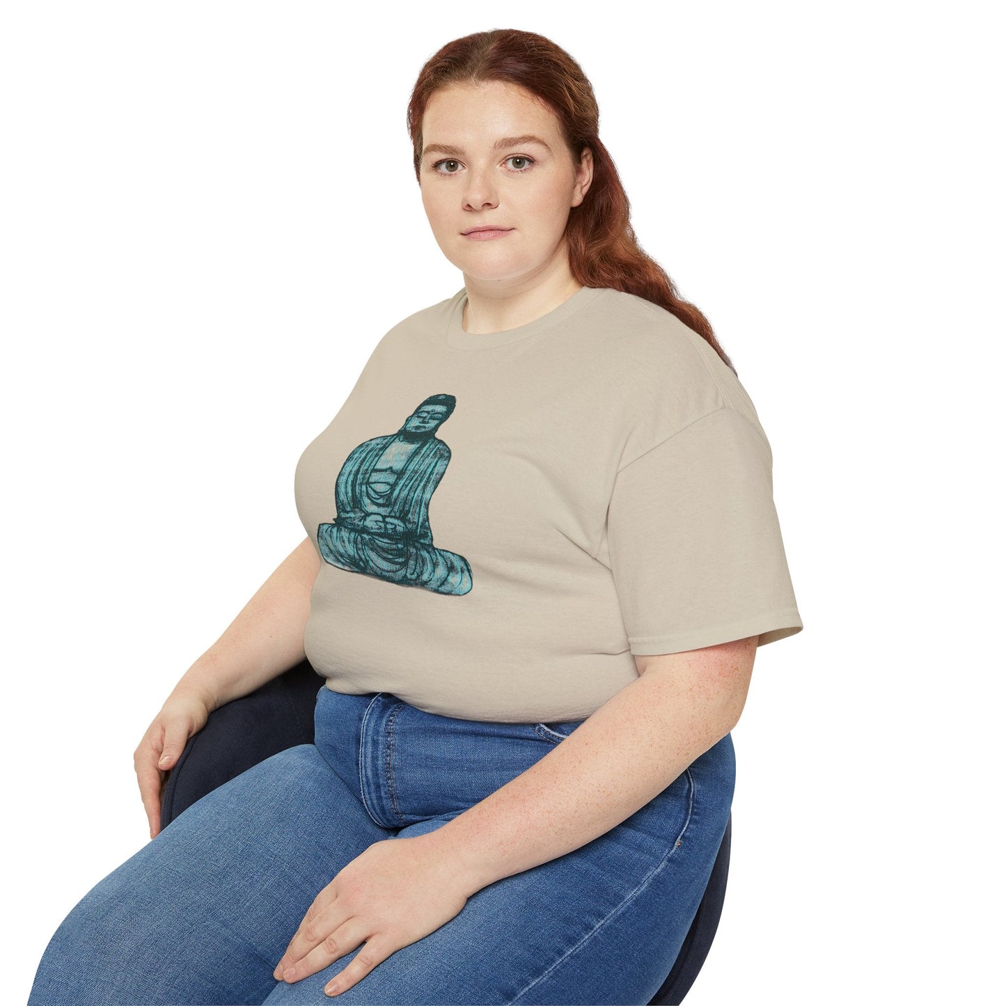 Fine Art Buddha Chalk Drawing Print Unisex Ultra Cotton Tee