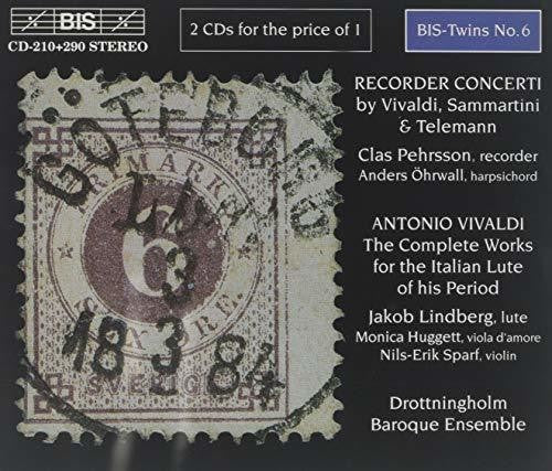Vivaldi / Sammartini / Telemann / Pehrsson - Recorder Concerti / Lute Music Music CD