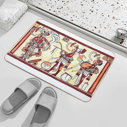 Mayan Pottery 02  Slip-Resistant Bath Mat