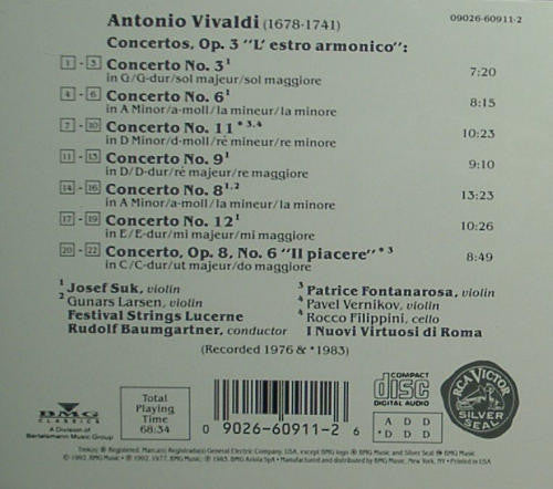 Vivaldi / Baumgartner / Suk - Violin Ctos from [CD]