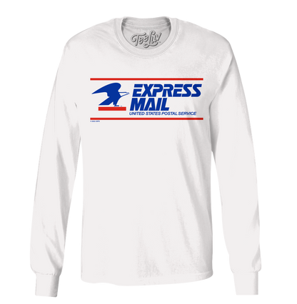 USPS Express Mail Long Sleeve T-Shirt - White