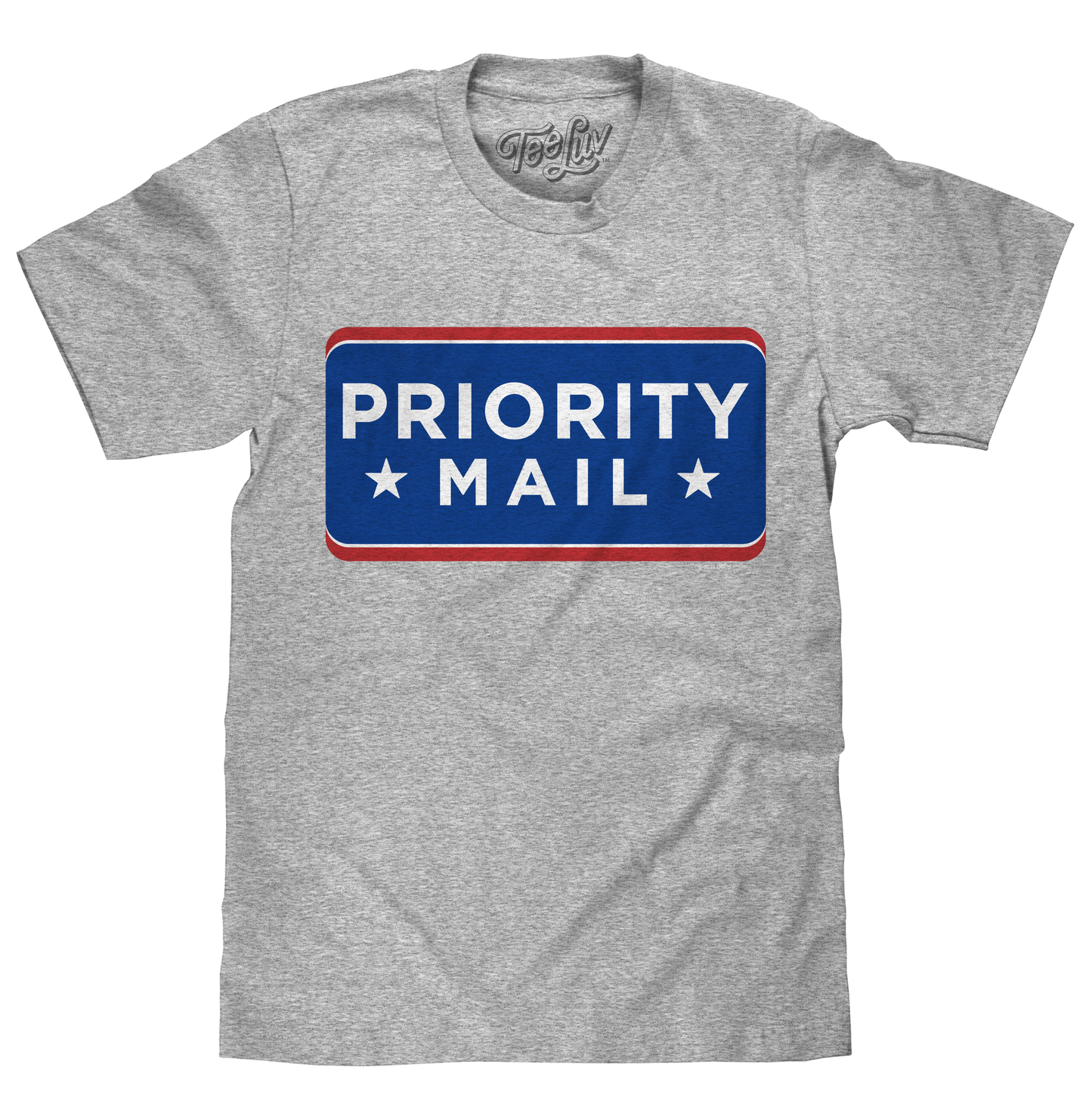 United States Postal Service USPS Priority Mail T-Shirt - Athletic Heather Gray