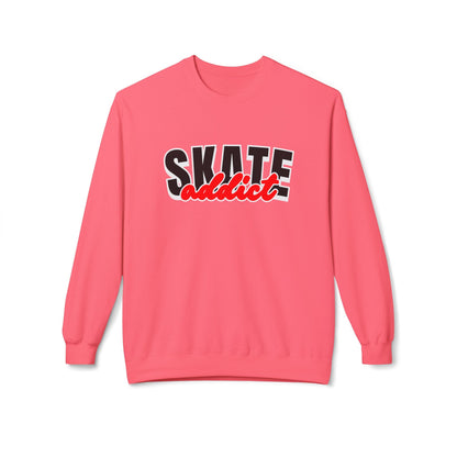 Skate Addict Unisex Fleece Crewneck Sweatshirt