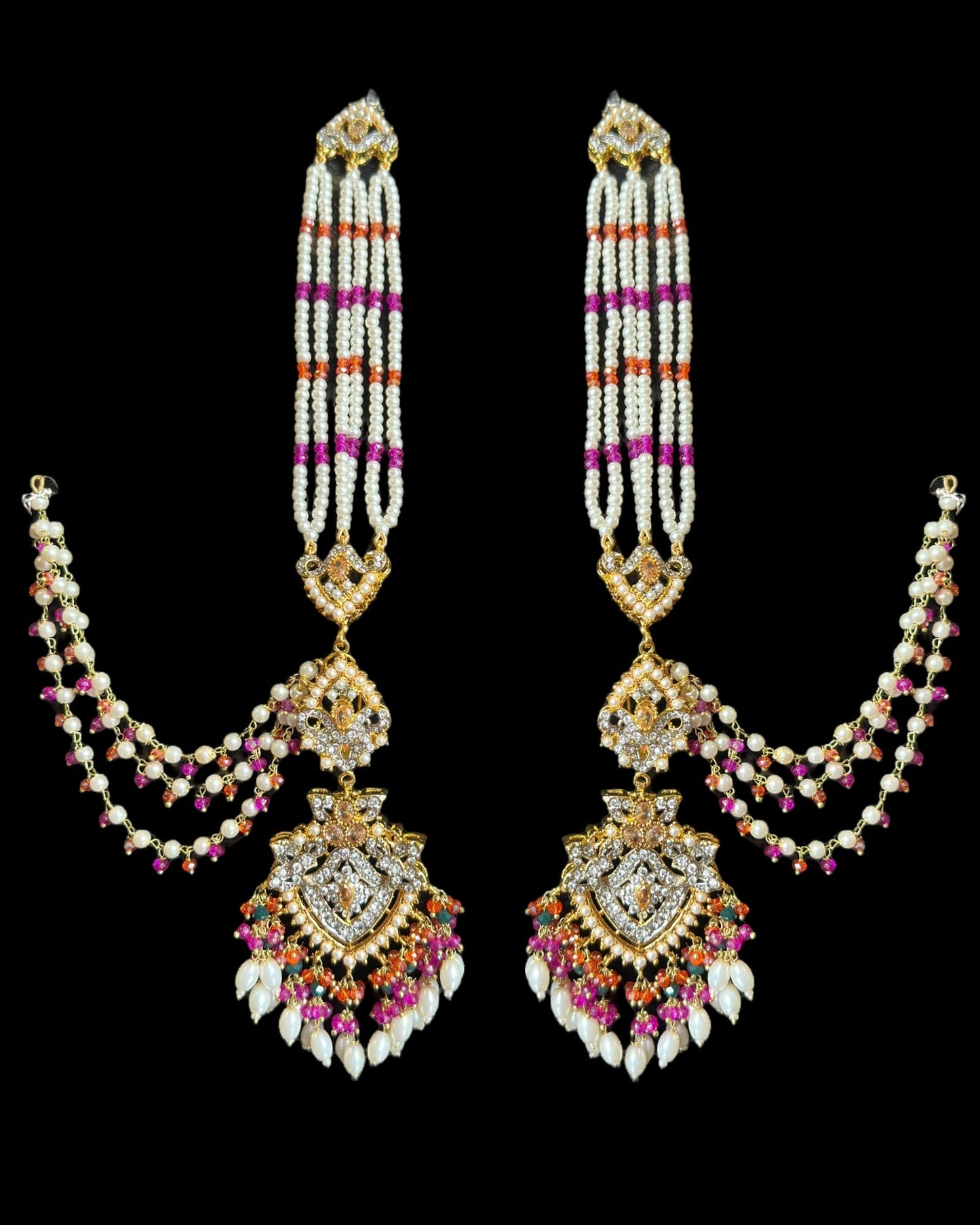 BR487 MAHAM  bridal set in MULTICOLOR ( READY TO SHIP  )