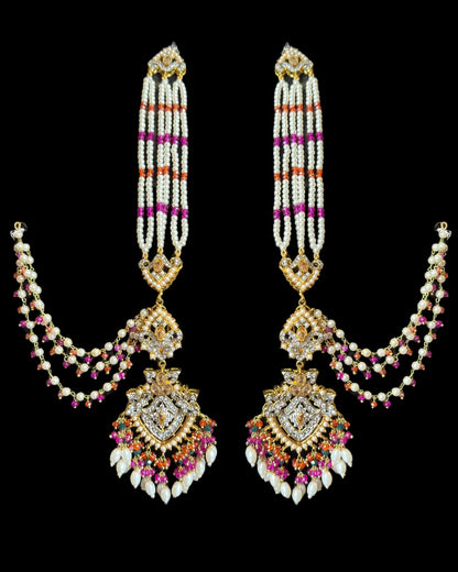 BR487 MAHAM  bridal set in MULTICOLOR ( READY TO SHIP  )