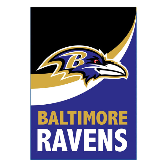 Baltimore Ravens Burlap Flag House Size
