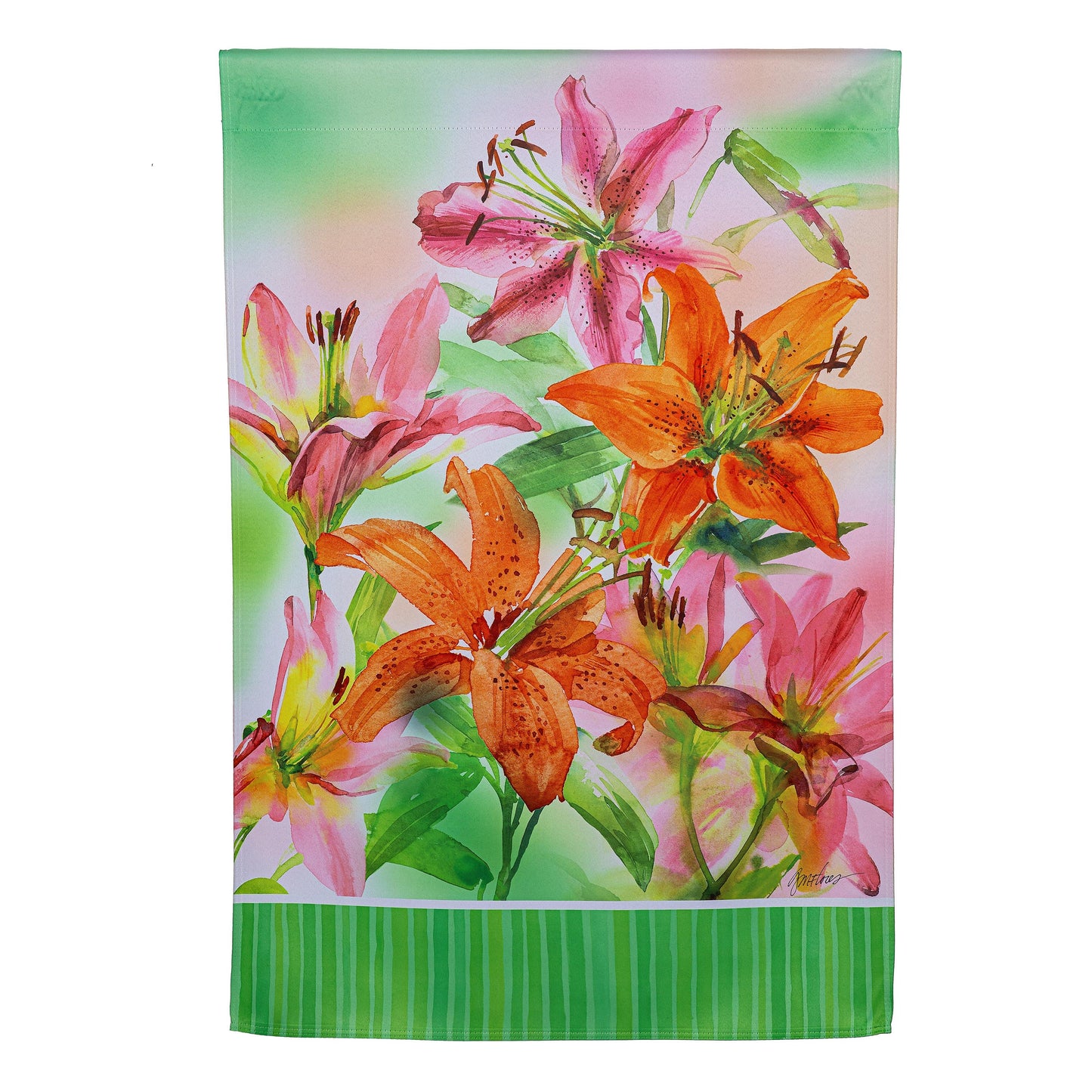 Lilies Suede House Flag