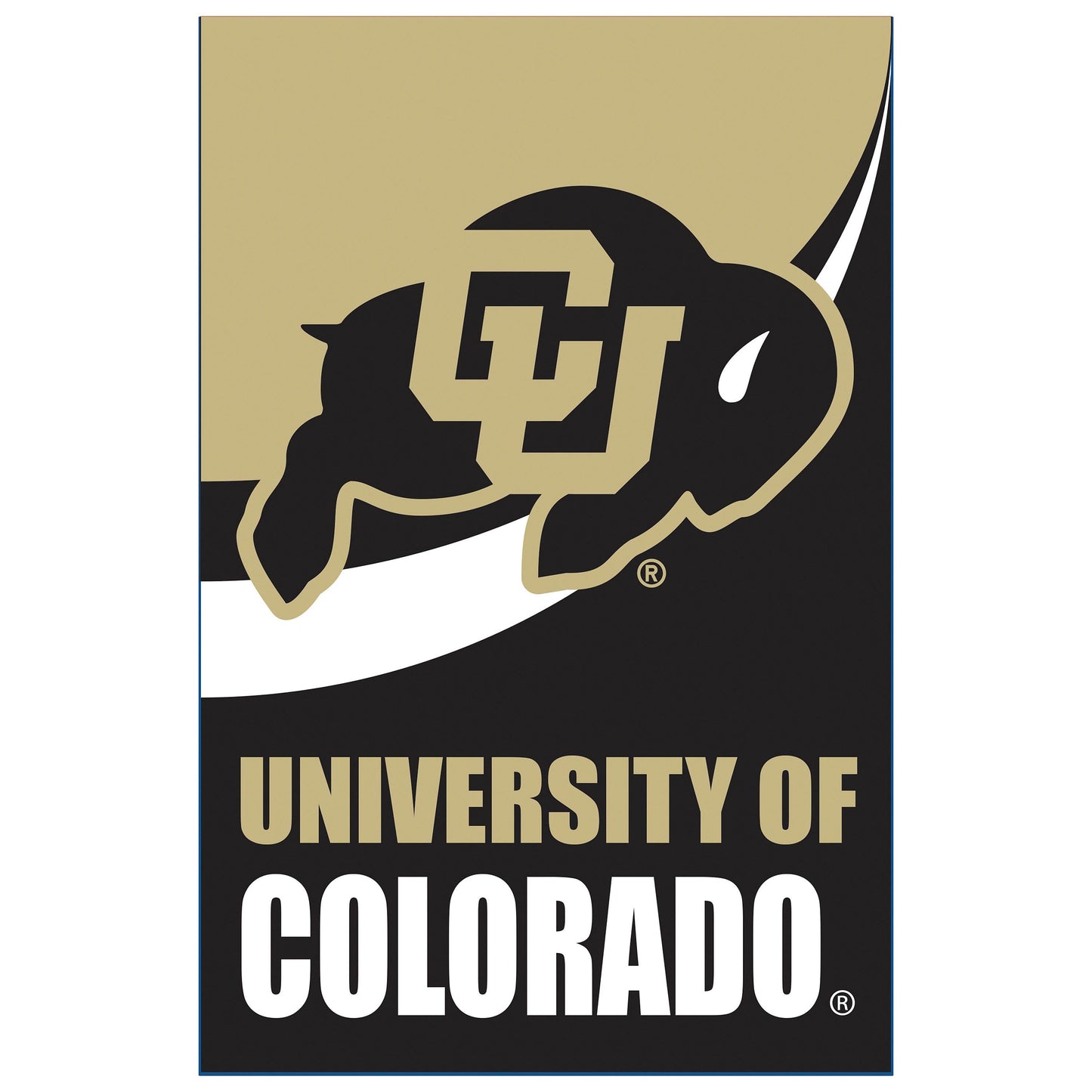 University of Colorado Burlap Garden Flag