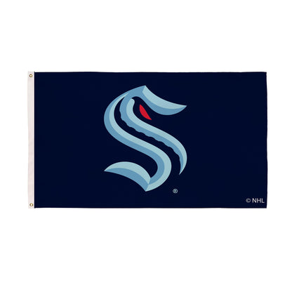 Seattle Kraken Single Sided Flag w/ 2 Grommets, 3'x5'
