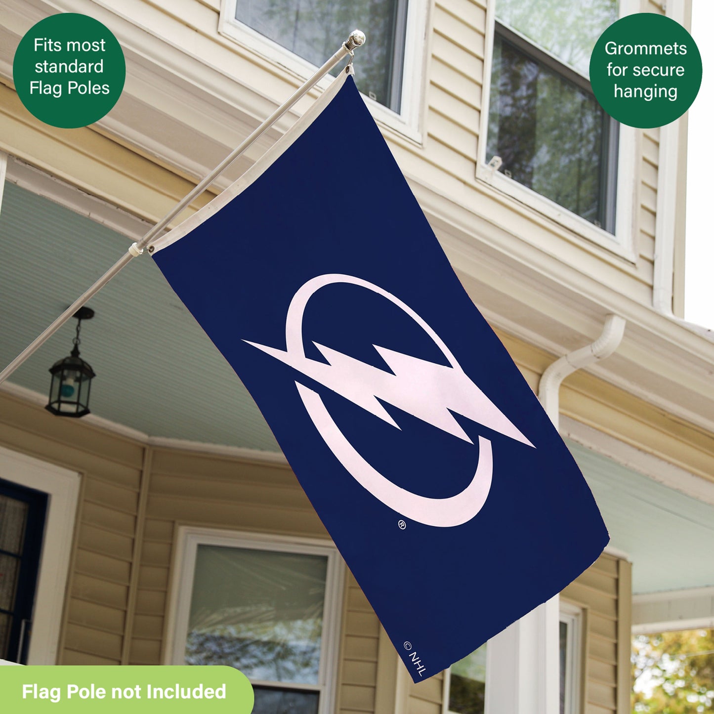 Tampa Bay Lightning Single Sided Flag with 2 Grommets, 3'x5'