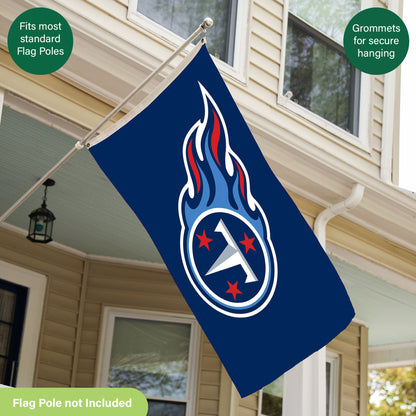 Tennessee Titans Single Sided Flag w/ 2 Grommets, 3'x5'