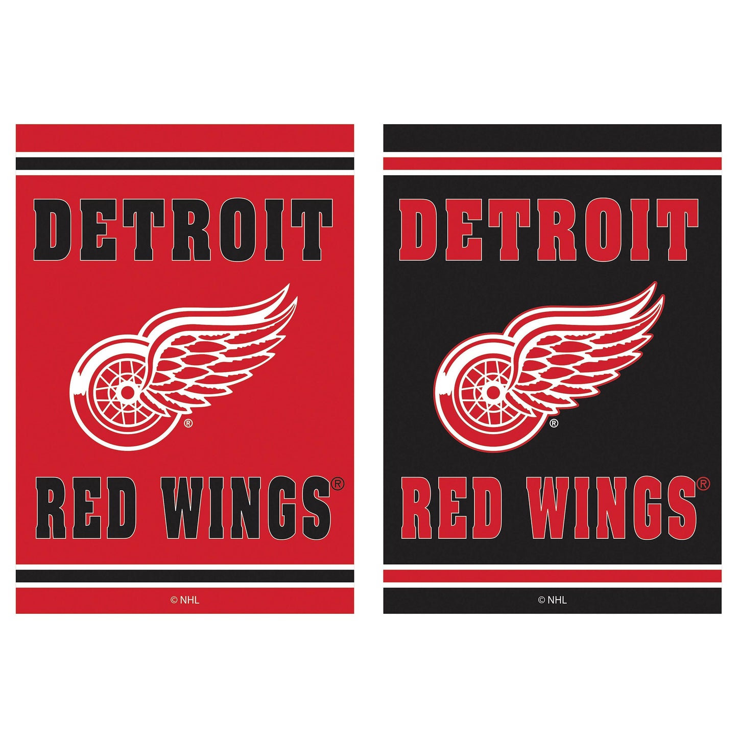 Detroit Red Wings Embossed Suede House Flag