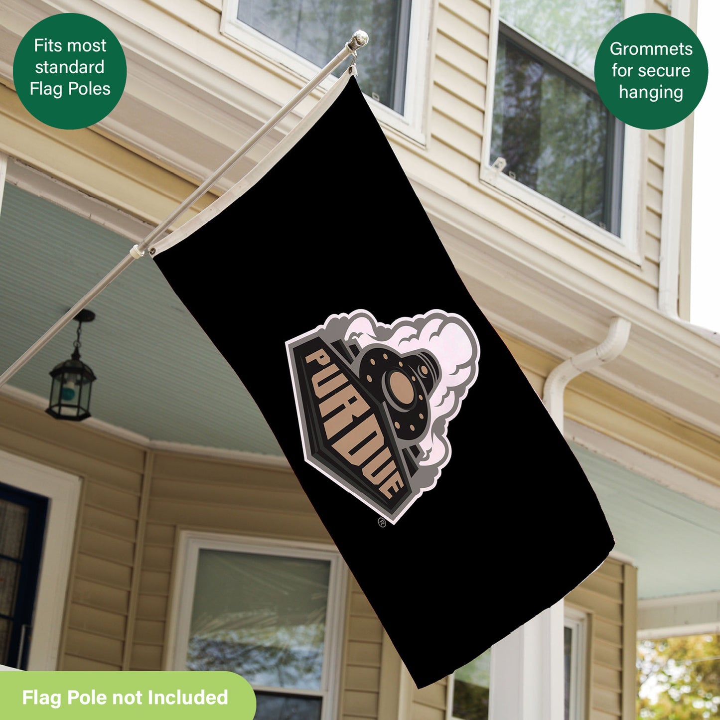 Purdue University Single Sided Flag w/ 2 Grommets, 3'x5'