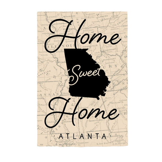 Home Sweet Home Map of Georgia Garden Suede Flag