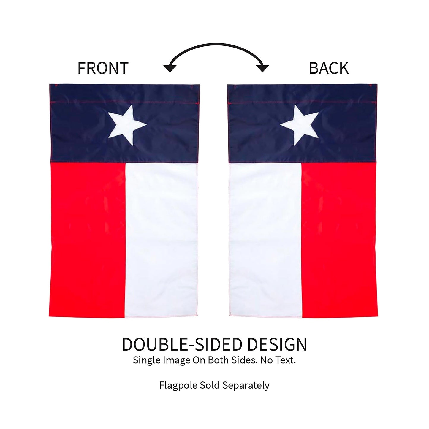 Texas State Flag Garden Applique Flag