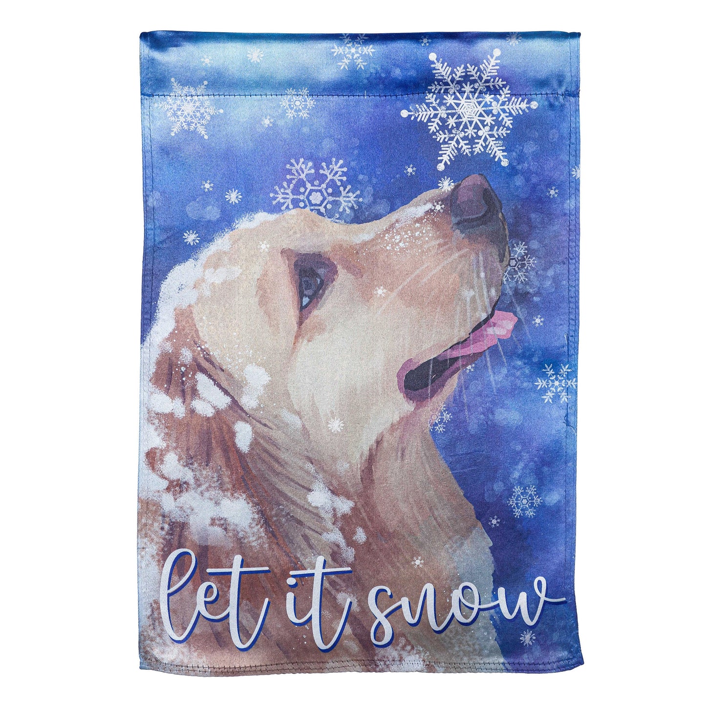Let it Snow Lustre Garden Flag