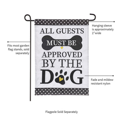 Approved by the Dog Garden Applique Flag